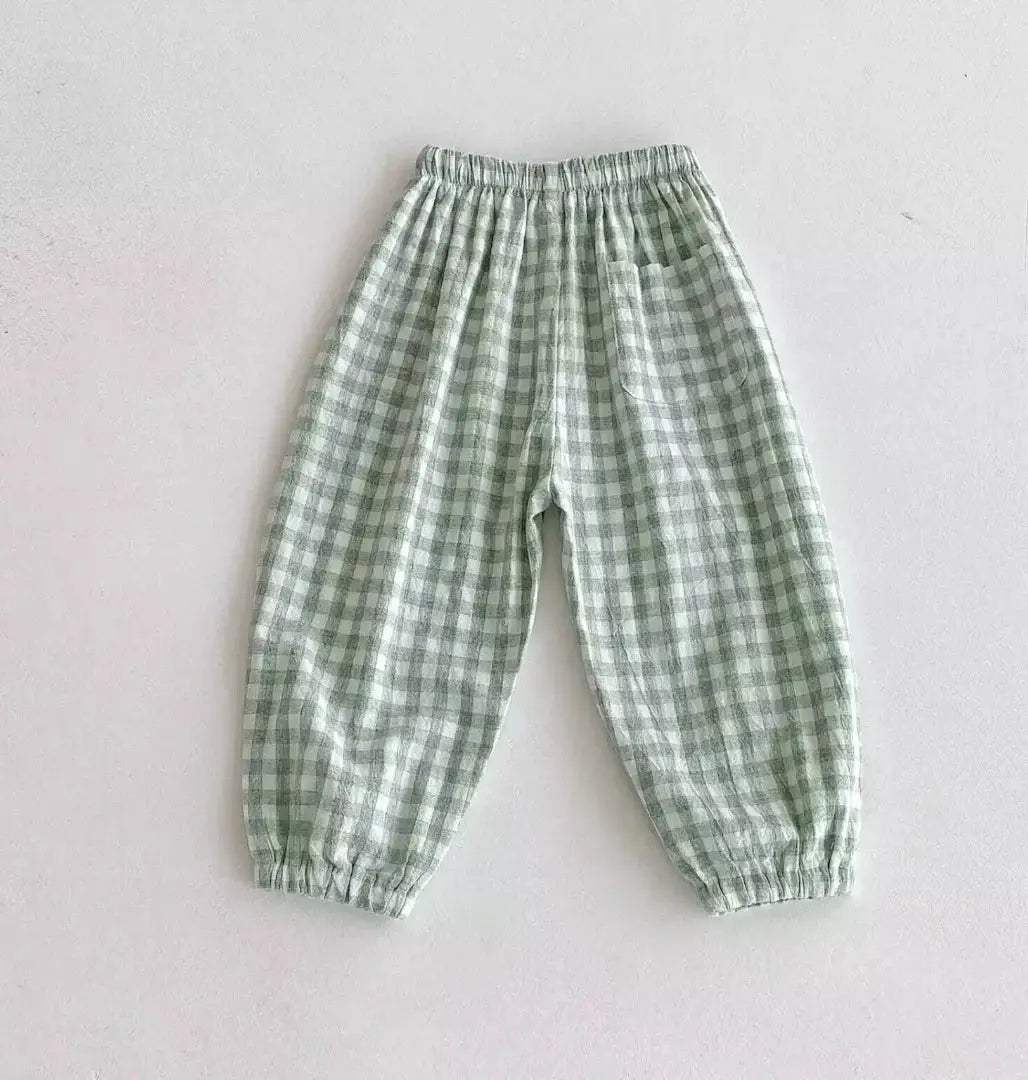  Unisex Kids Linen Pants Striped Breathable Waist -  ToylandEU™