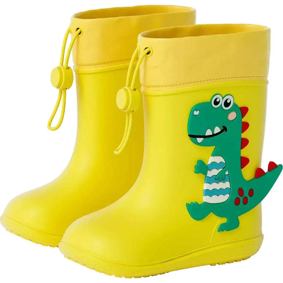 Unisex Kids Rain Boots Waterproof Cartoon Dinosaur Design - ToylandEU