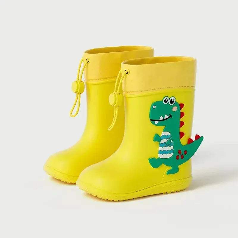 Unisex Kids Rain Boots Waterproof Cartoon Dinosaur Design - ToylandEU