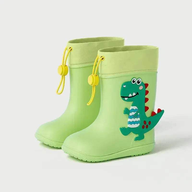 Unisex Kids Rain Boots Waterproof Cartoon Dinosaur Design - ToylandEU