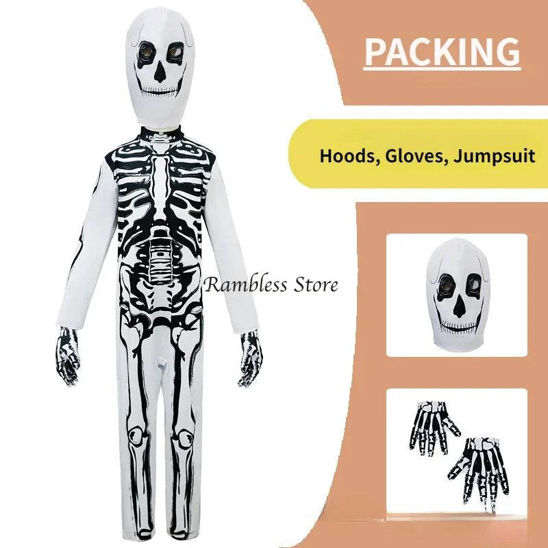 Unisex Kids Skeleton Zombie Costume - Perfect for Halloween Fun! - ToylandEU