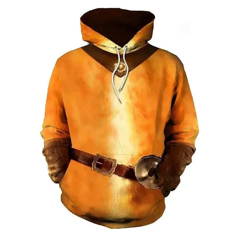  Unisex Puss in Boots Hoodie Costume with 3D Cape for Cosplay Fun! -  ToylandEU™