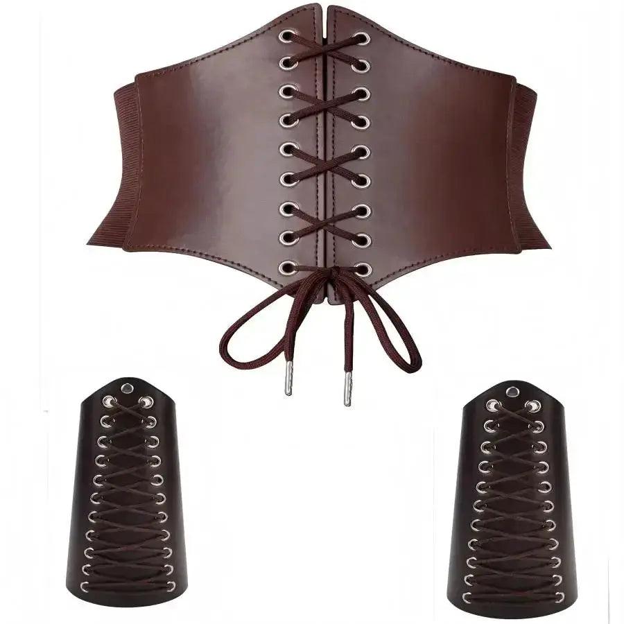  Unisex Western Waist Belt Set Durable PU Buckle -  ToylandEU™