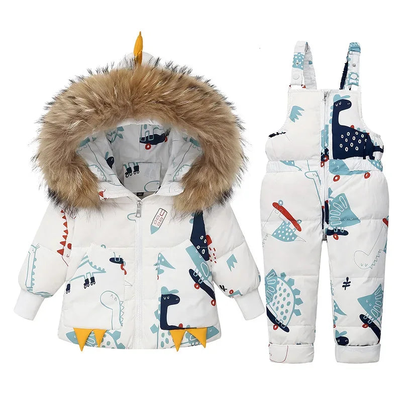Unisex Winter Kids Ski Suit Set With Thick Insulation - ToylandEU