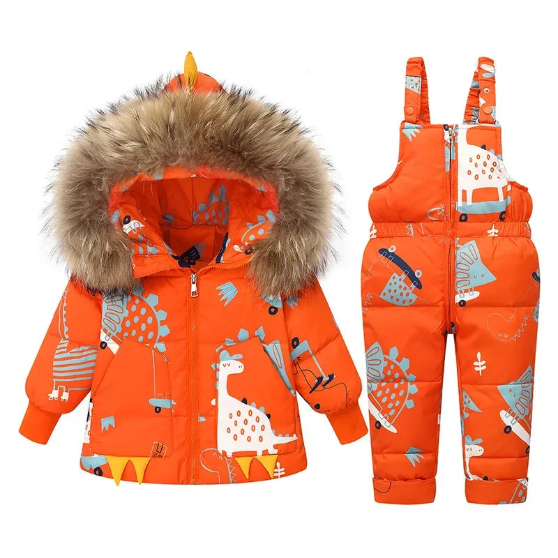 Unisex Winter Kids Ski Suit Set With Thick Insulation - ToylandEU
