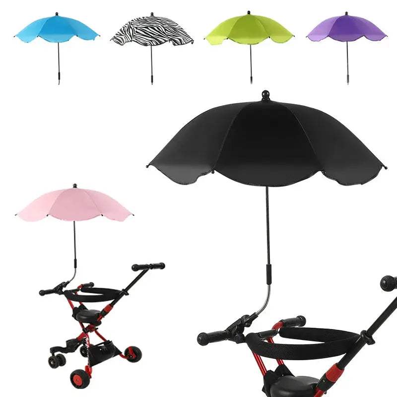 Universal Baby Car Pram Umbrella Adjustable Shade Umbrella Uv Sunshade for Stroller Accessories Sun Visor Portable Parasol Items - ToylandEU