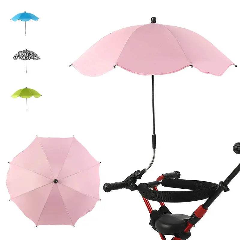 Universal Baby Car Pram Umbrella Adjustable Shade Umbrella Uv Sunshade for Stroller Accessories Sun Visor Portable Parasol Items - ToylandEU