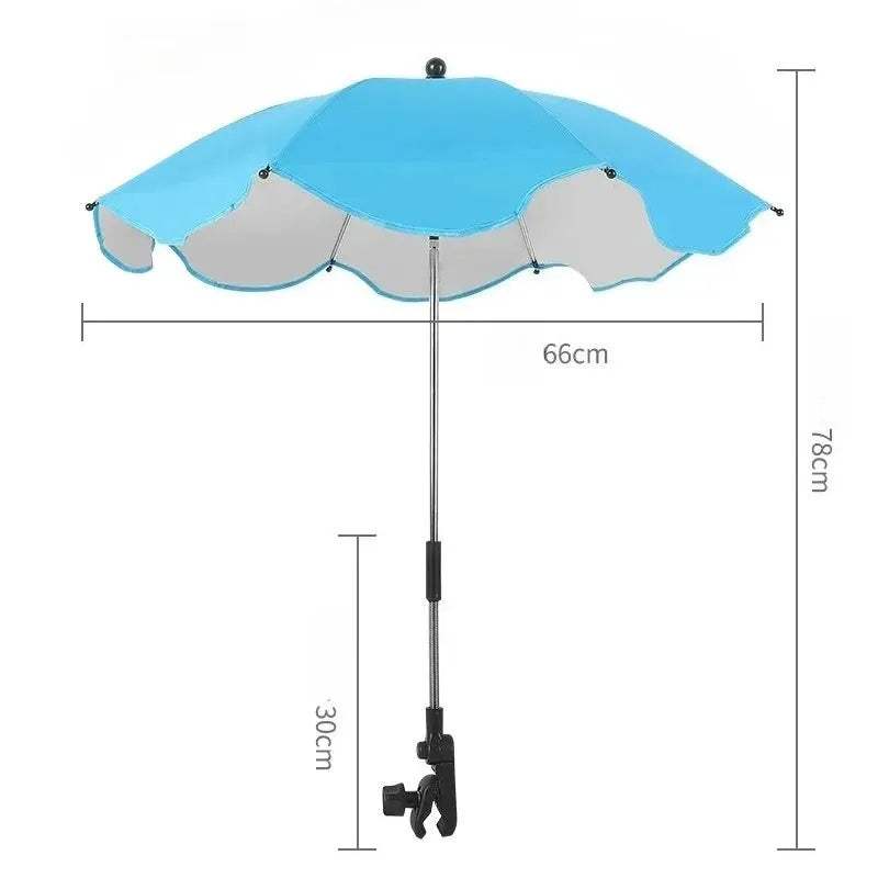 Universal Baby Car Pram Umbrella Adjustable Shade Umbrella Uv Sunshade for Stroller Accessories Sun Visor Portable Parasol Items - ToylandEU