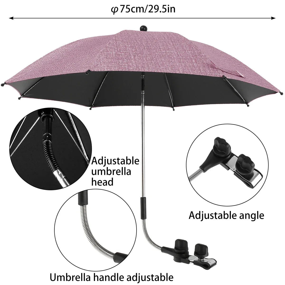 Universal Baby Stroller Umbrella With 360 Degree UV Protection - ToylandEU