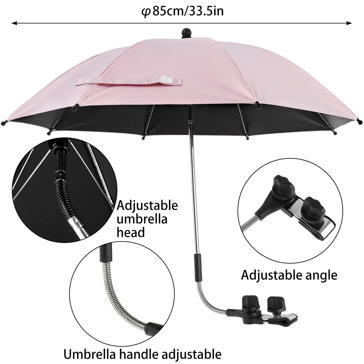 Universal Baby Stroller Umbrella With 360 Degree UV Protection - ToylandEU