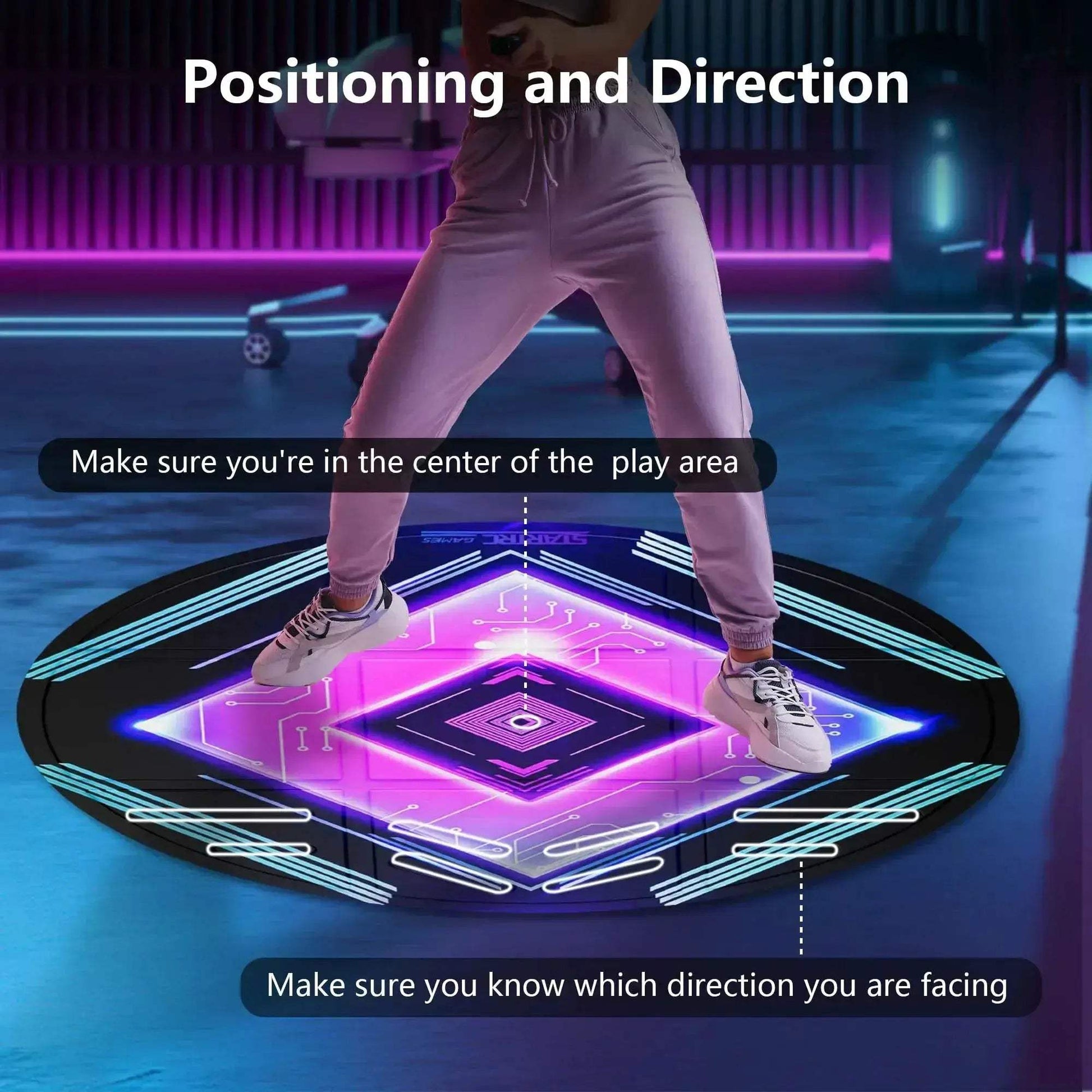 Universal VR Dance Floor Mat Non Slip PU Protection - ToylandEU