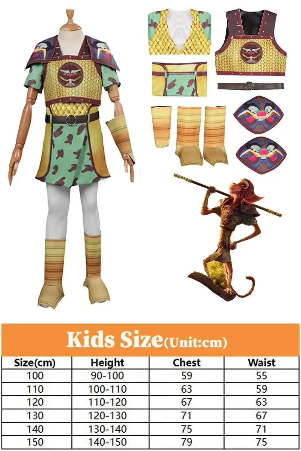  Unleash Adventure with Kids' Unisex Monkey King Costume for Halloween -  ToylandEU™