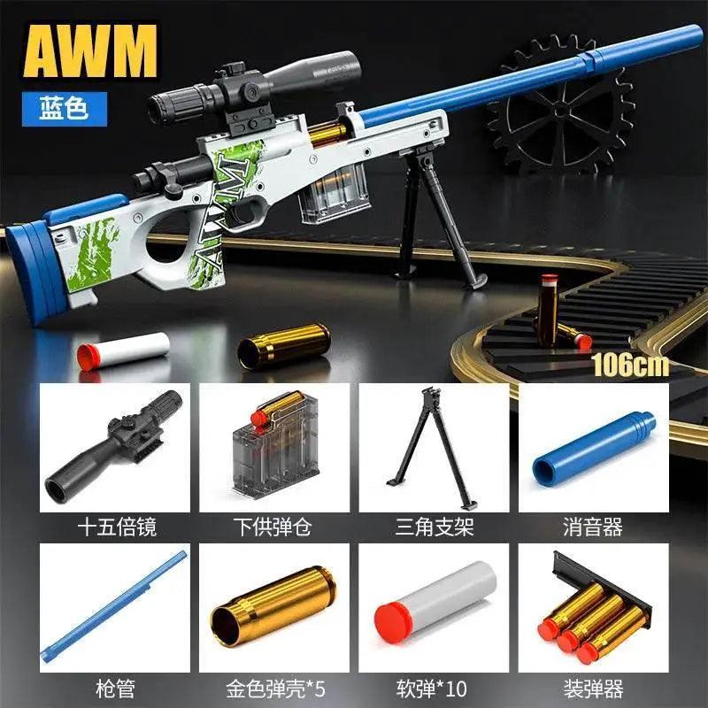  Up-Pressure Shell AWM Soft Shell Toy Gun Sniper Rifle 98K -  ToylandEU™
