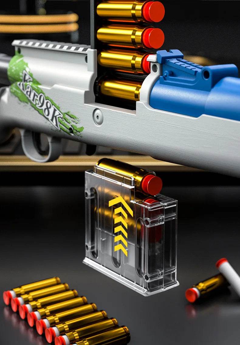 Up-Pressure Shell AWM Soft Shell Toy Gun Sniper Rifle 98K - ToylandEU