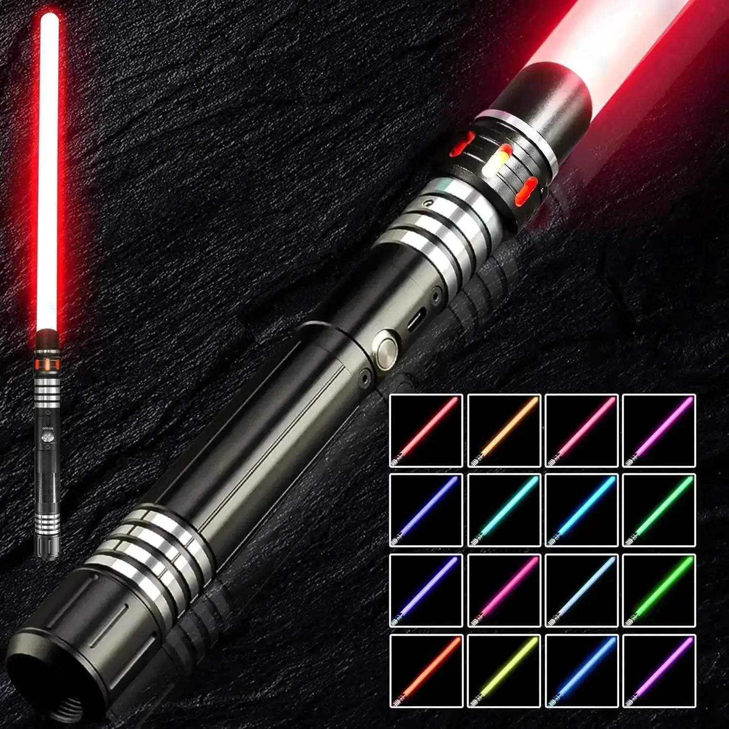 Upgraded Gravity Sensing RGB Light Saber With USB Rechargeable Battery - ToylandEU