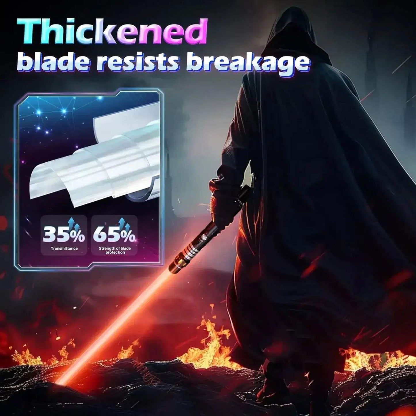 Upgraded Gravity Sensing RGB Light Saber With USB Rechargeable Battery - ToylandEU