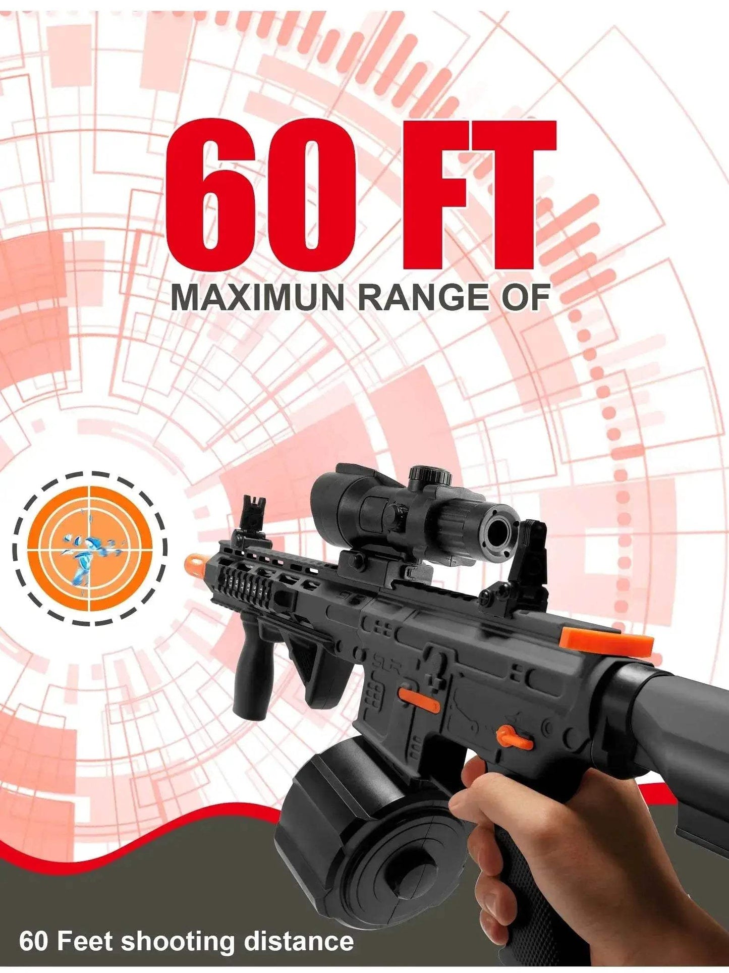 Upgraded M416 Electric Gel Balls Gun Toys, Automatic Manual Blaster - ToylandEU