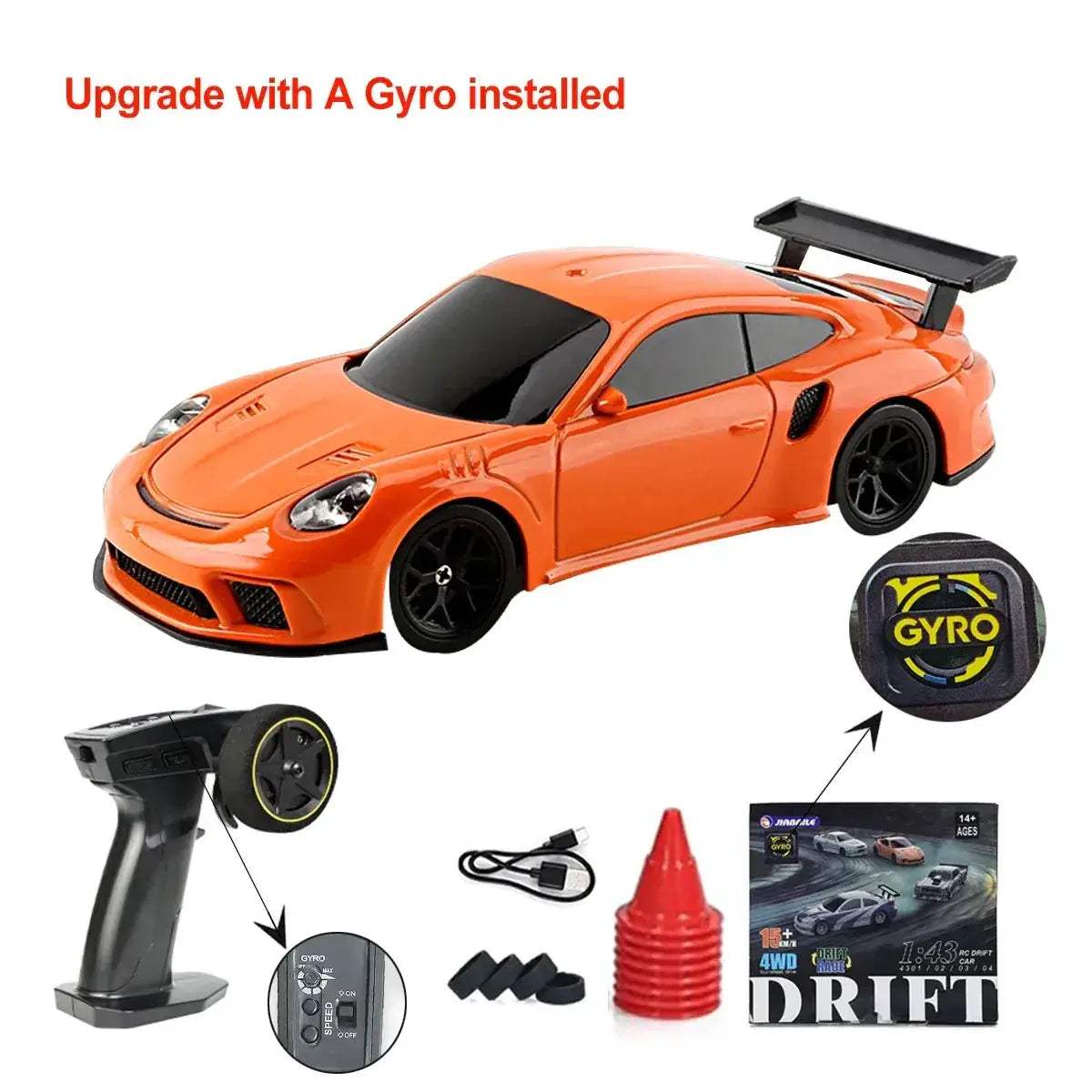 Upgraded RC Drift Car 4WD High Speed RTR Vehicle Mini - ToylandEU