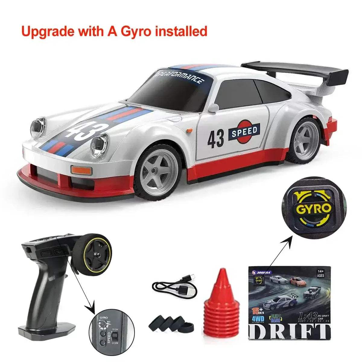 Upgraded RC Drift Car 4WD High Speed RTR Vehicle Mini - ToylandEU