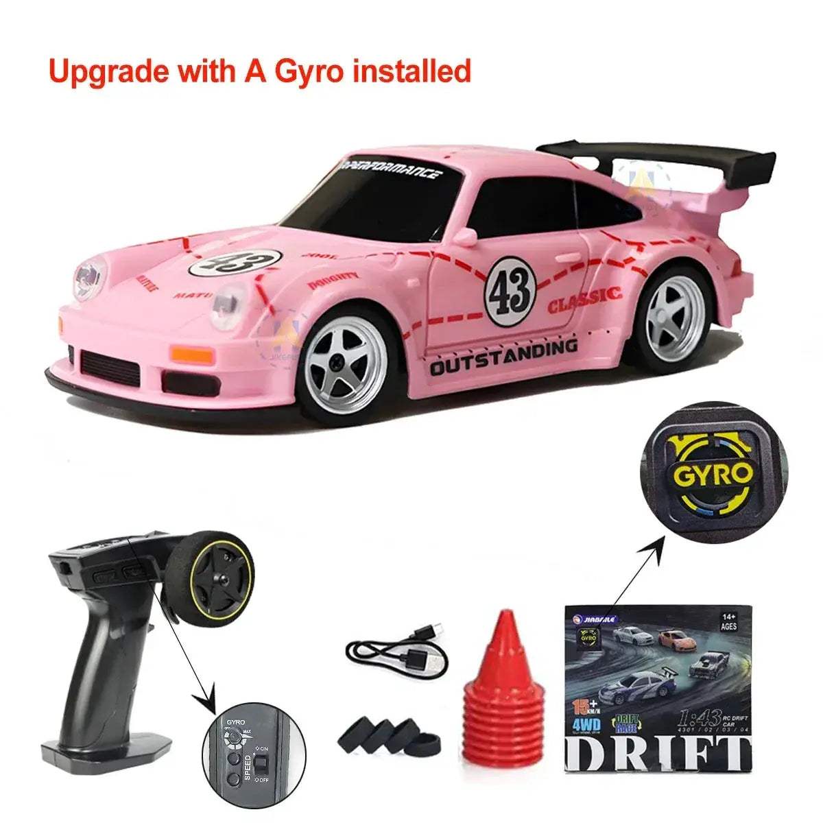 Upgraded RC Drift Car 4WD High Speed RTR Vehicle Mini - ToylandEU