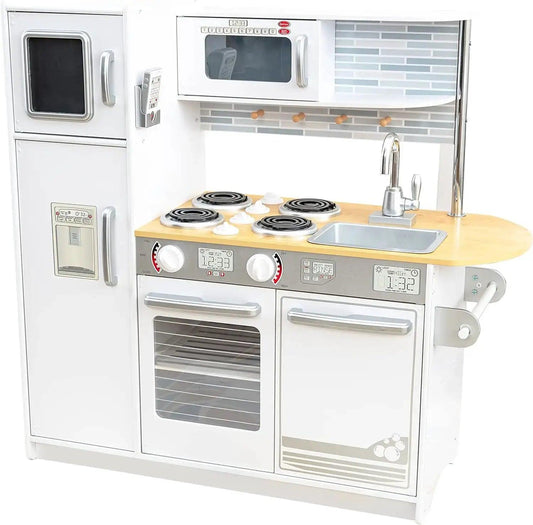  Uptown White Wooden Play Kitchen Realistic Chalkboard -  ToylandEU™