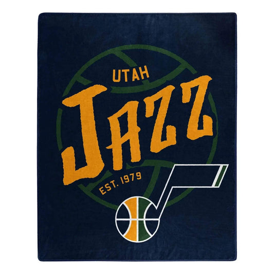  Utah Jazz Raschel Blanket 50x60 Blacktop Design Ultra Soft -  ToylandEU™