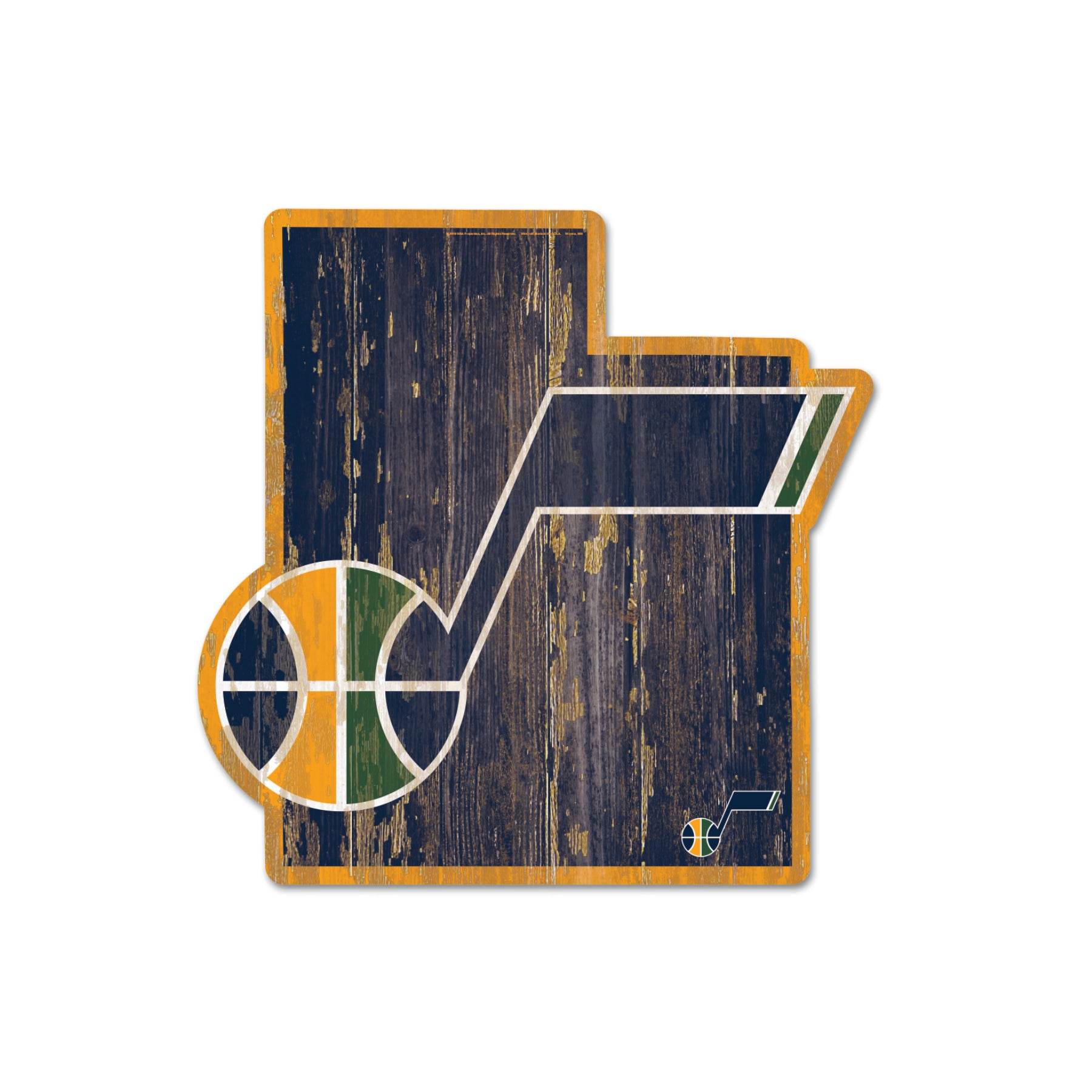 Utah Jazz Wood Sign State Shape Wall Decor Gift Idea - ToylandEU