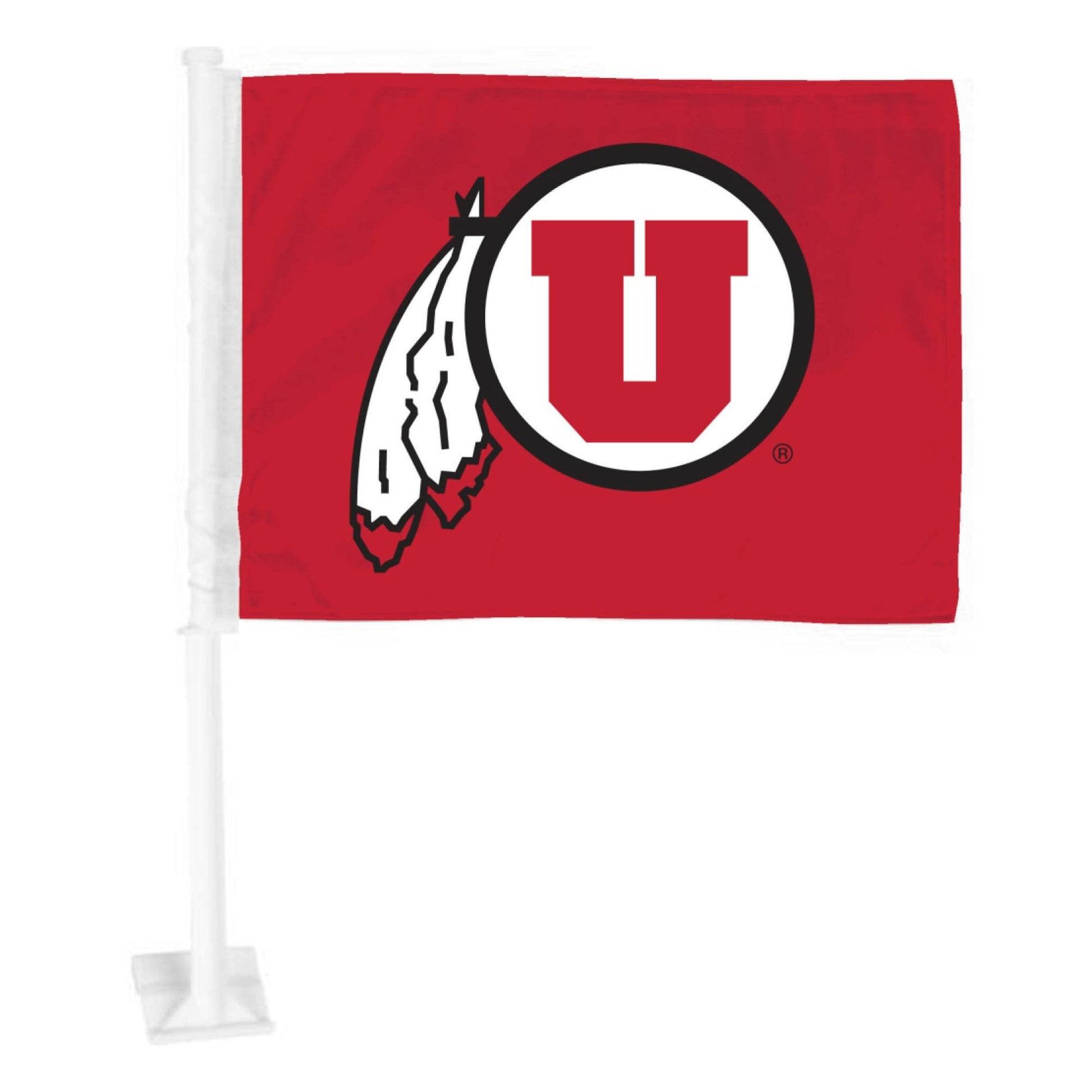 Utah Utes Car Flag Primary Logo Nylon Flag With Clip - ToylandEU