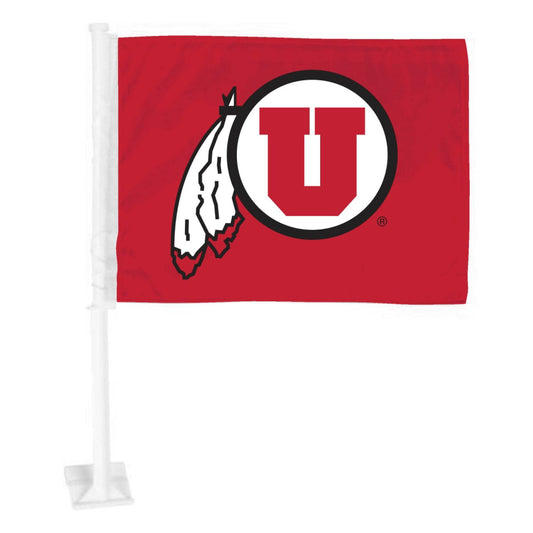 Utah Utes Car Flag Primary Logo Nylon Flag With Clip - ToylandEU