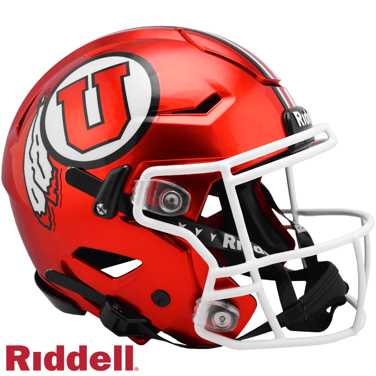 Utah Utes Riddell Authentic Full Size SpeedFlex Helmet Red - ToylandEU