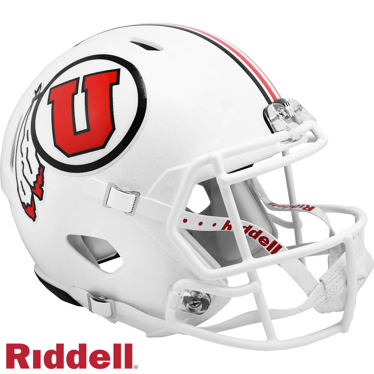 Utah Utes Riddell Replica Full Size Speed Helmet White - ToylandEU