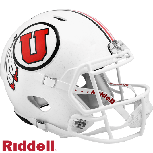 Utah Utes Riddell Replica Full Size Speed Helmet White - ToylandEU