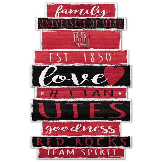 Utah Utes Wood Sign 11x17 Family Word Decor Est Date - ToylandEU