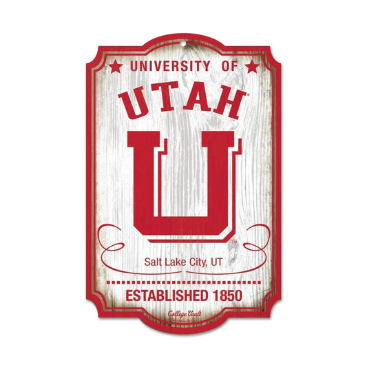  Utah Utes Wood Sign Vault 11x17 Sports Wall Accent Decor -  ToylandEU™