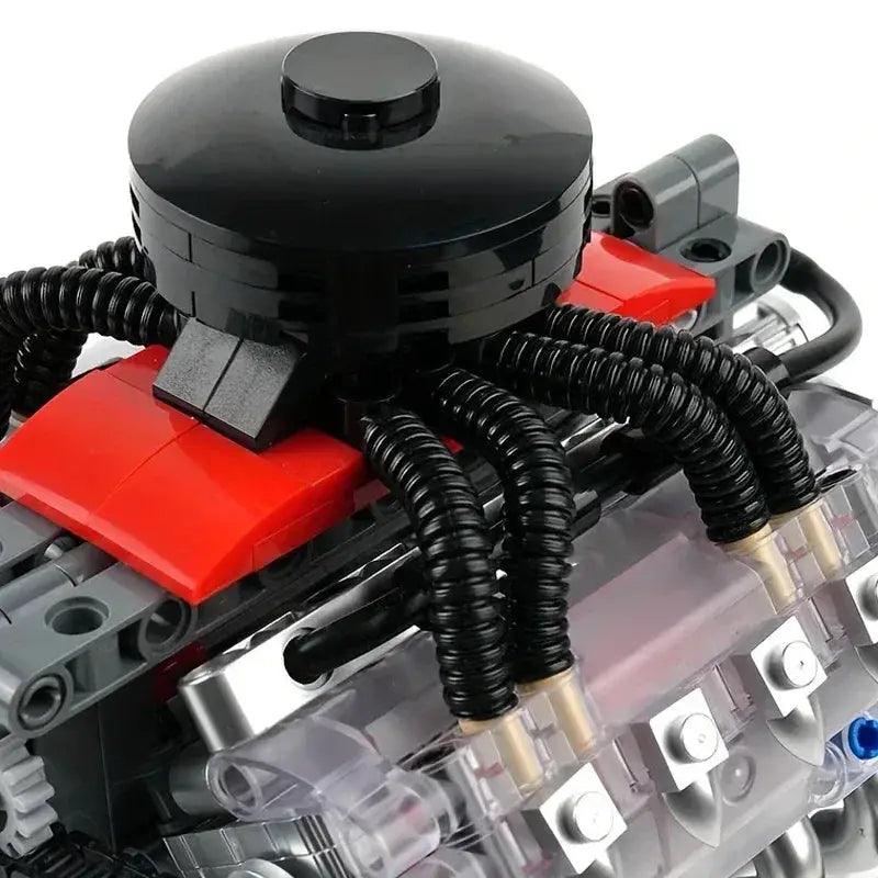  V8 Engine Building Blocks Set 487 Pieces Gearbox -  ToylandEU™