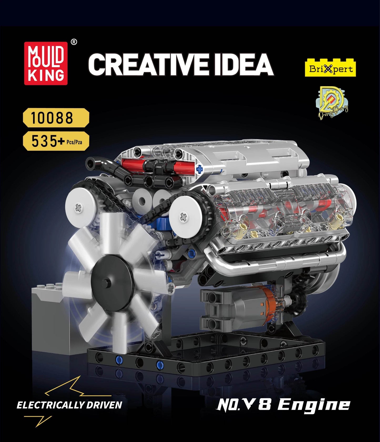 V8 Engine Building Blocks Sets MOC Model Kit - ToylandEU