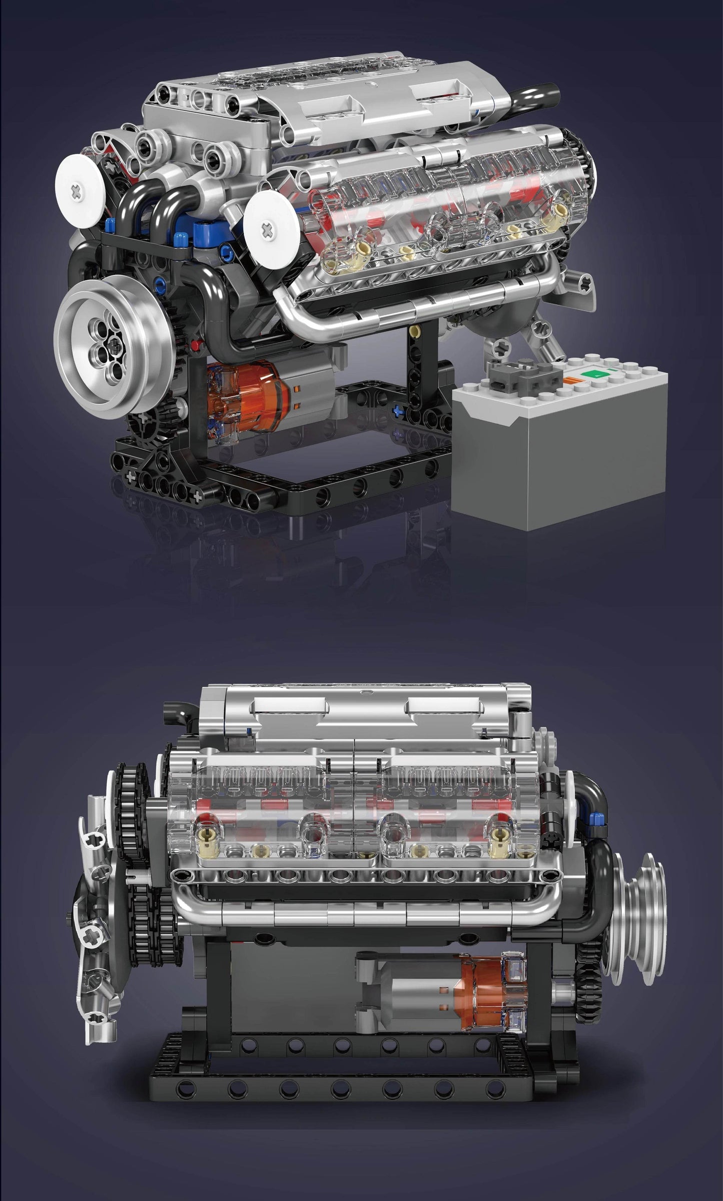 V8 Engine Building Blocks Sets MOC Model Kit - ToylandEU