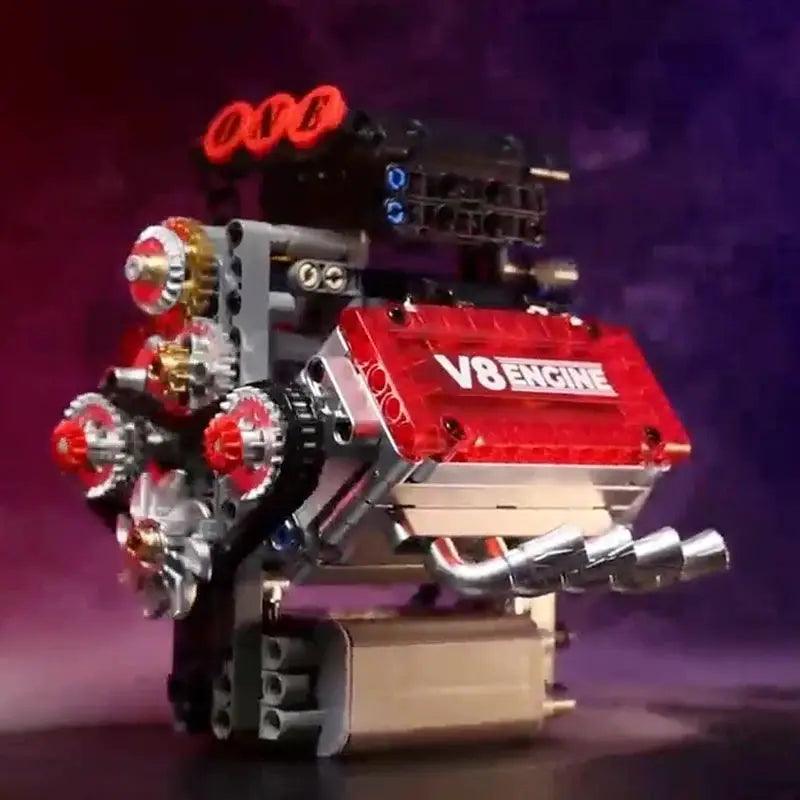  V8 Engine Lego Motorized Model Educational Gift -  ToylandEU™
