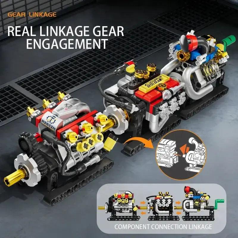  V8 Mini Engine Building Blocks Set Lego Compatible Educational -  ToylandEU™