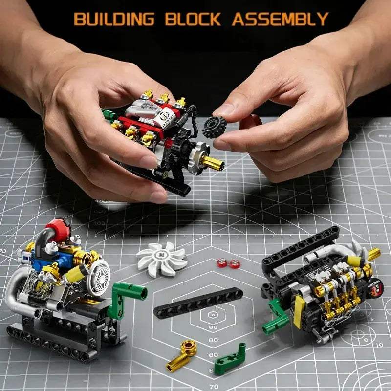  V8 Mini Engine Building Blocks Set Lego Compatible Educational -  ToylandEU™