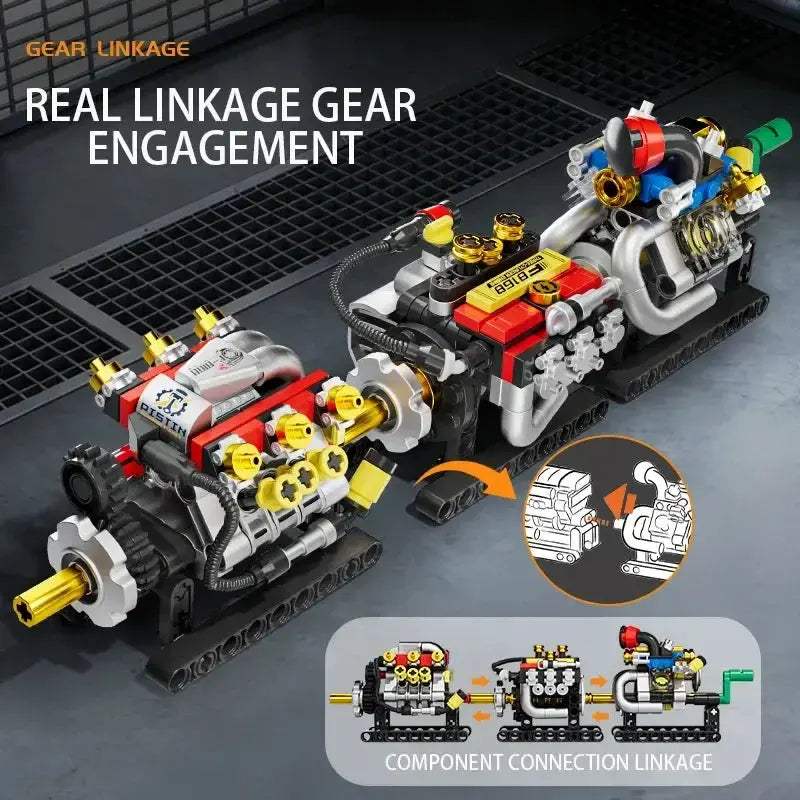  V8 Mini Engine Building Blocks Set Lego Compatible Educational -  ToylandEU™