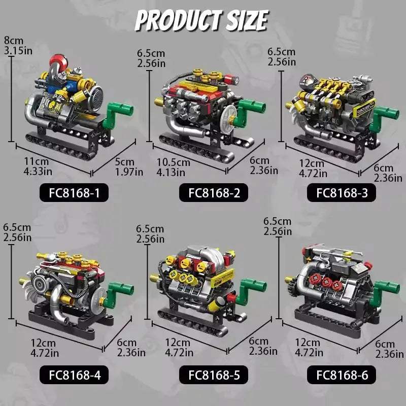  V8 Mini Engine Building Blocks Set Lego Compatible Educational -  ToylandEU™