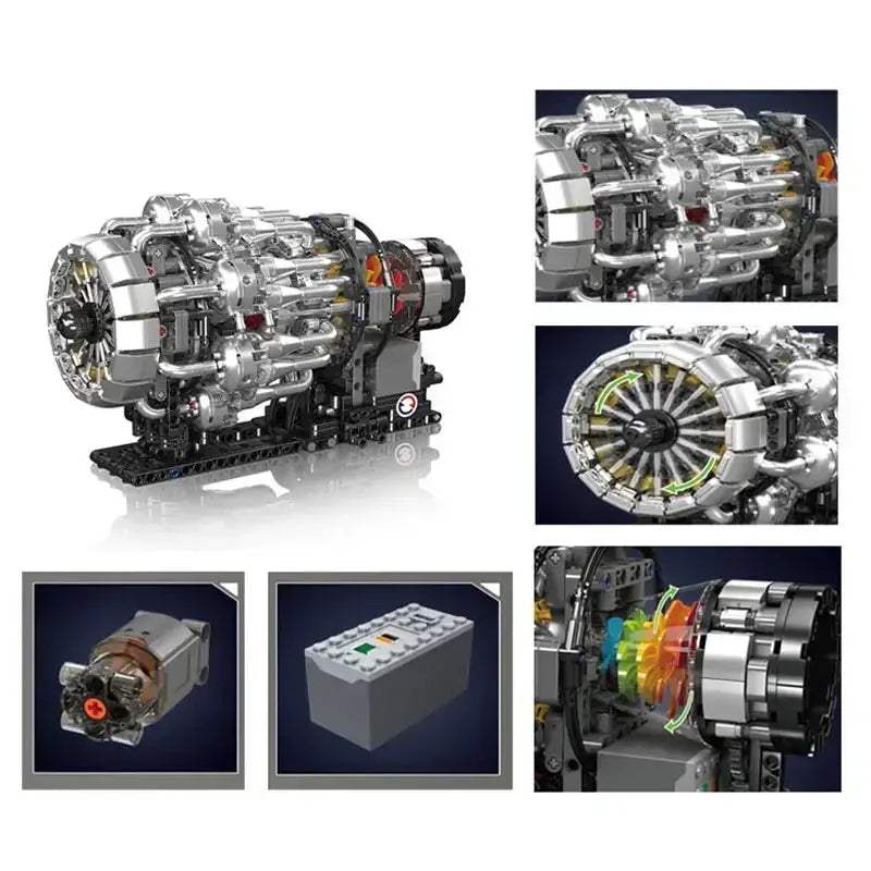 V8 V12 Engine Model Kit for STEM Education and Builds - ToylandEU