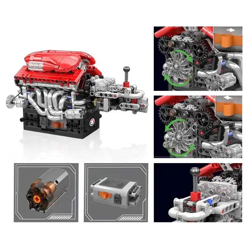 V8 V12 Engine Model Kit for STEM Education and Builds - ToylandEU