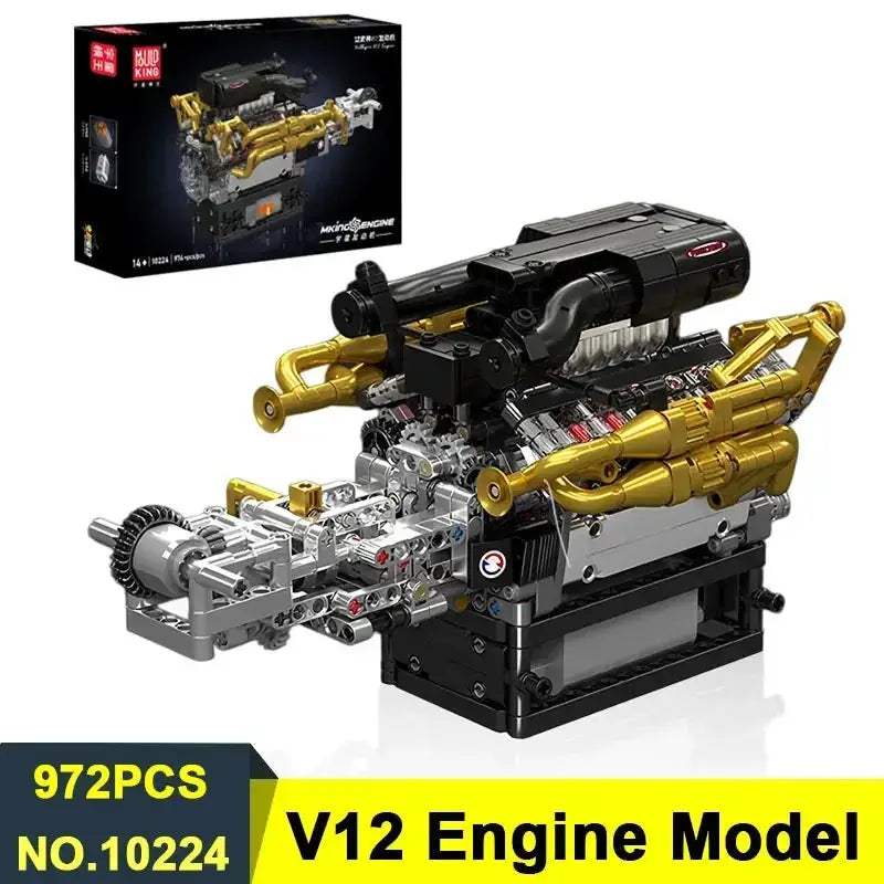 V8 V12 Engine Model Kit for STEM Education and Builds - ToylandEU