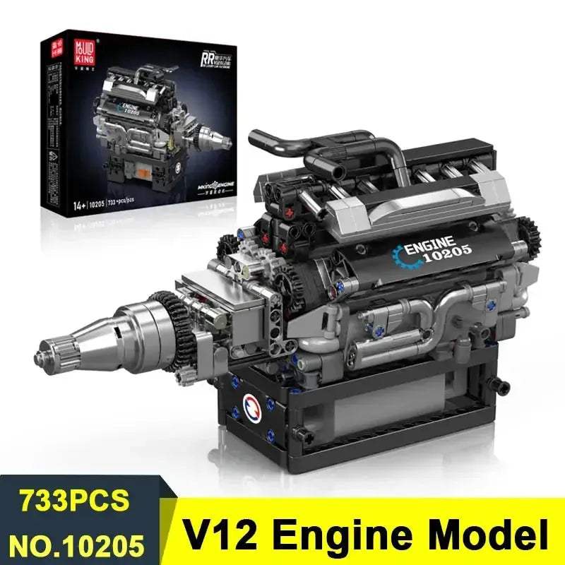 V8 V12 Engine Model Kit for STEM Education and Builds - ToylandEU