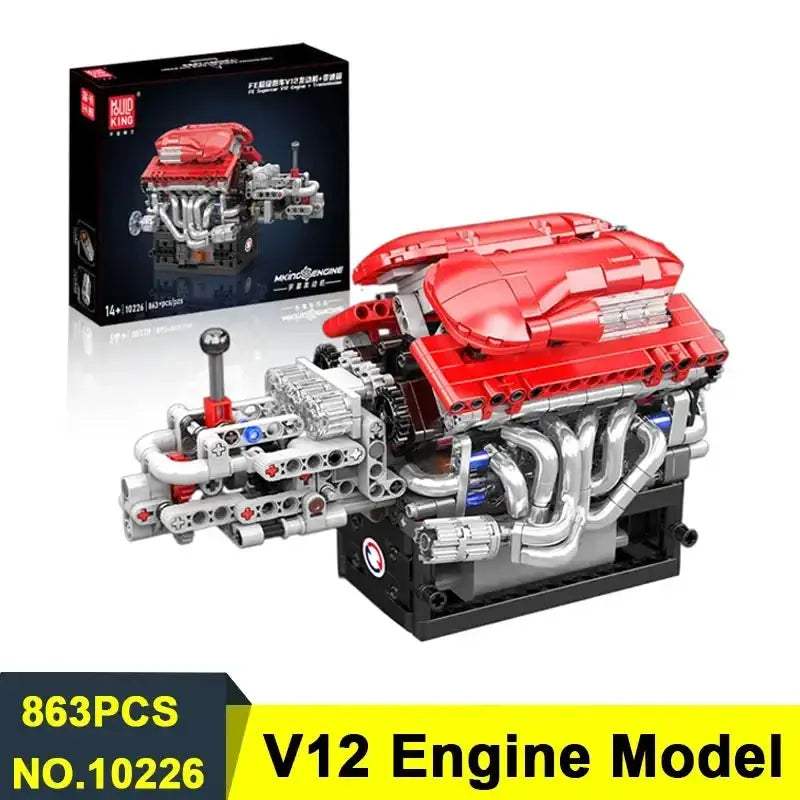V8 V12 Engine Model Kit for STEM Education and Builds - ToylandEU