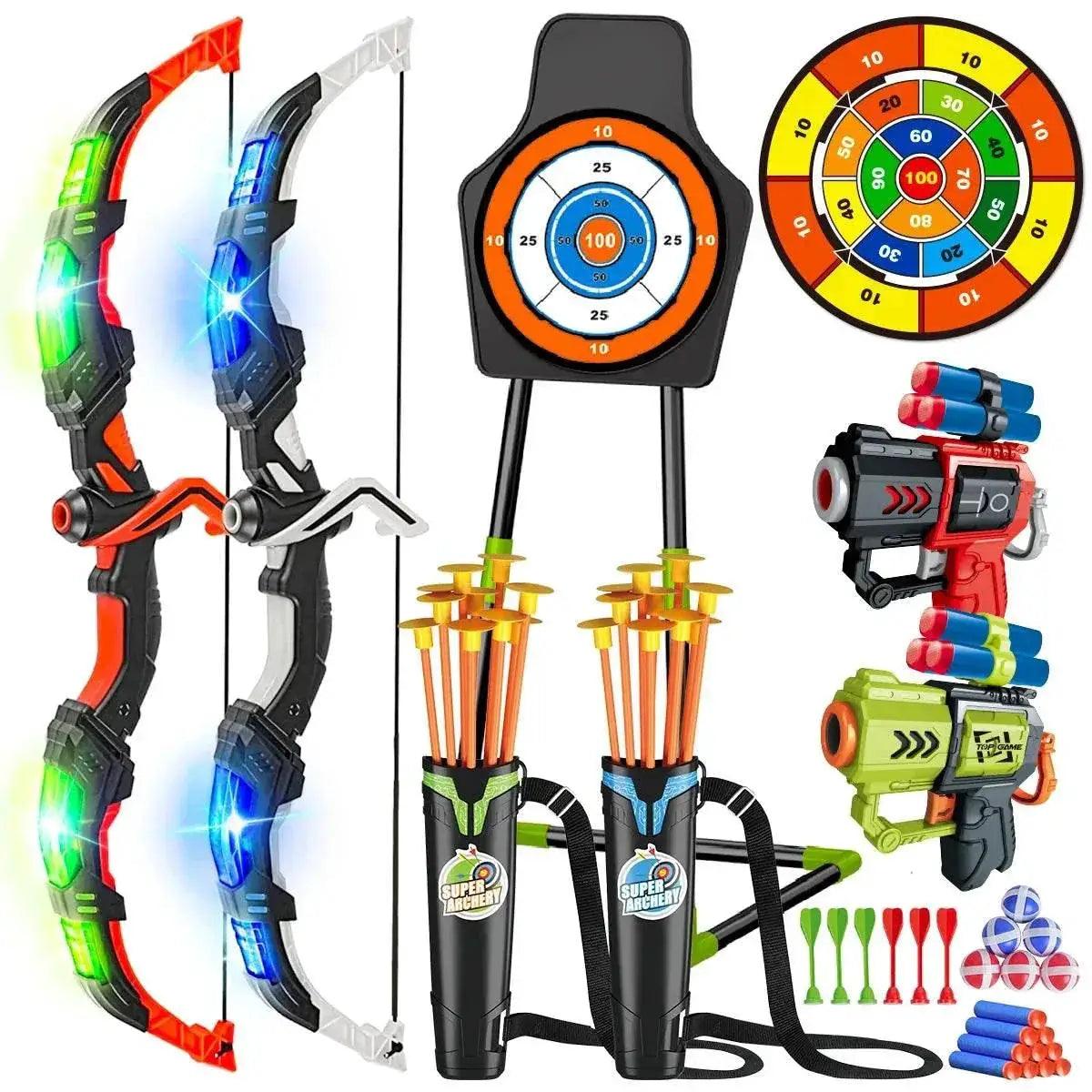  VATOS 2X Bow Arrow Guns Toy For Kids LED Light Up Game -  ToylandEU™