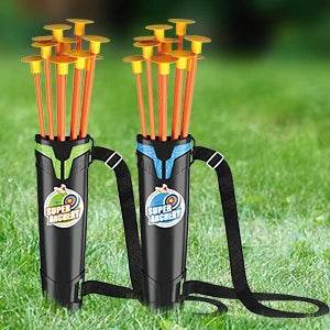 VATOS 2X Bow Arrow Guns Toy For Kids LED Light Up Game - ToylandEU