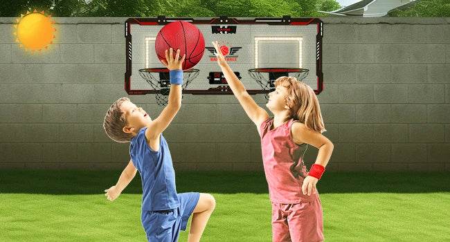 VATOS 2x Basketball Hoop Indoor Outdoor Electric Mini Scoreboard Gift for Kids - ToylandEU